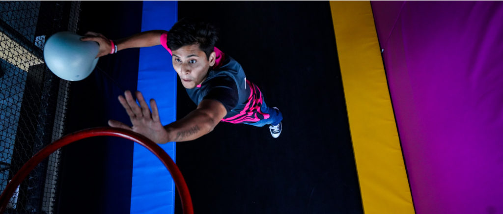 Slam Dunk area at BOUNCE trampoline park