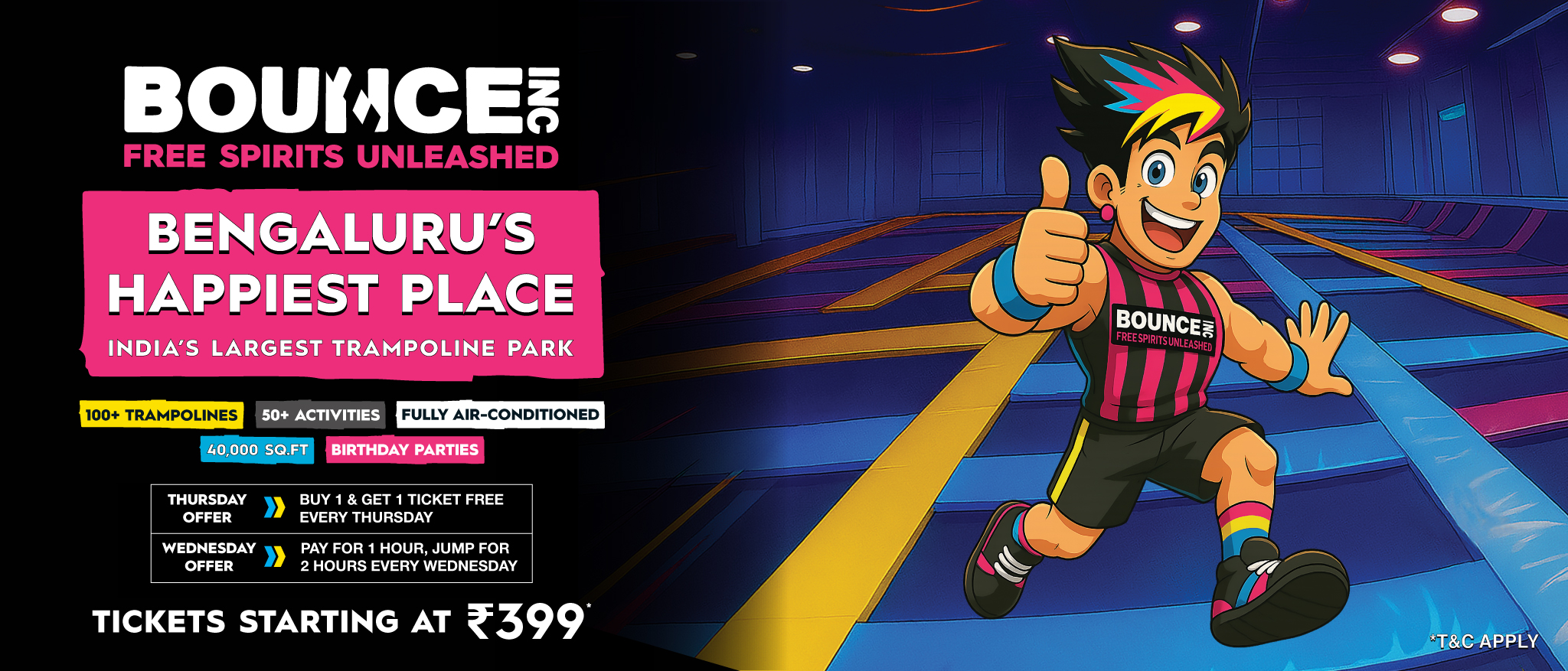 BOUNCE Bengaluru ticket prices