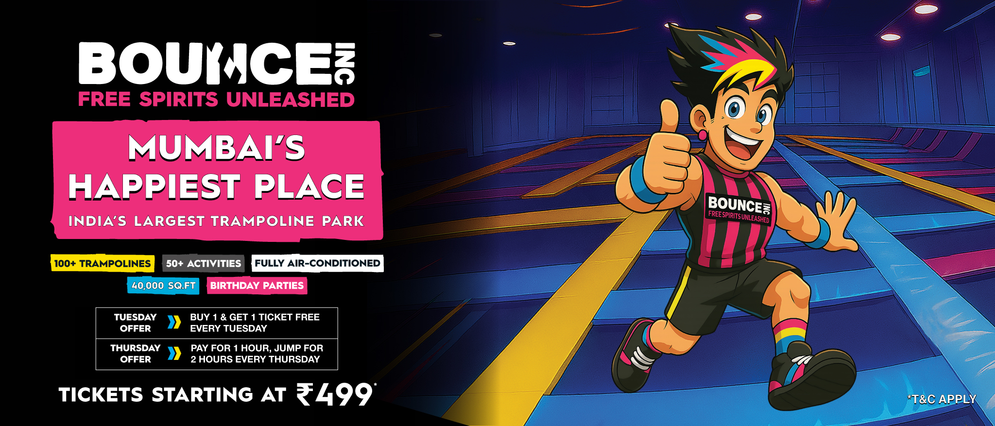 BOUNCE Mumbai ticket pricing